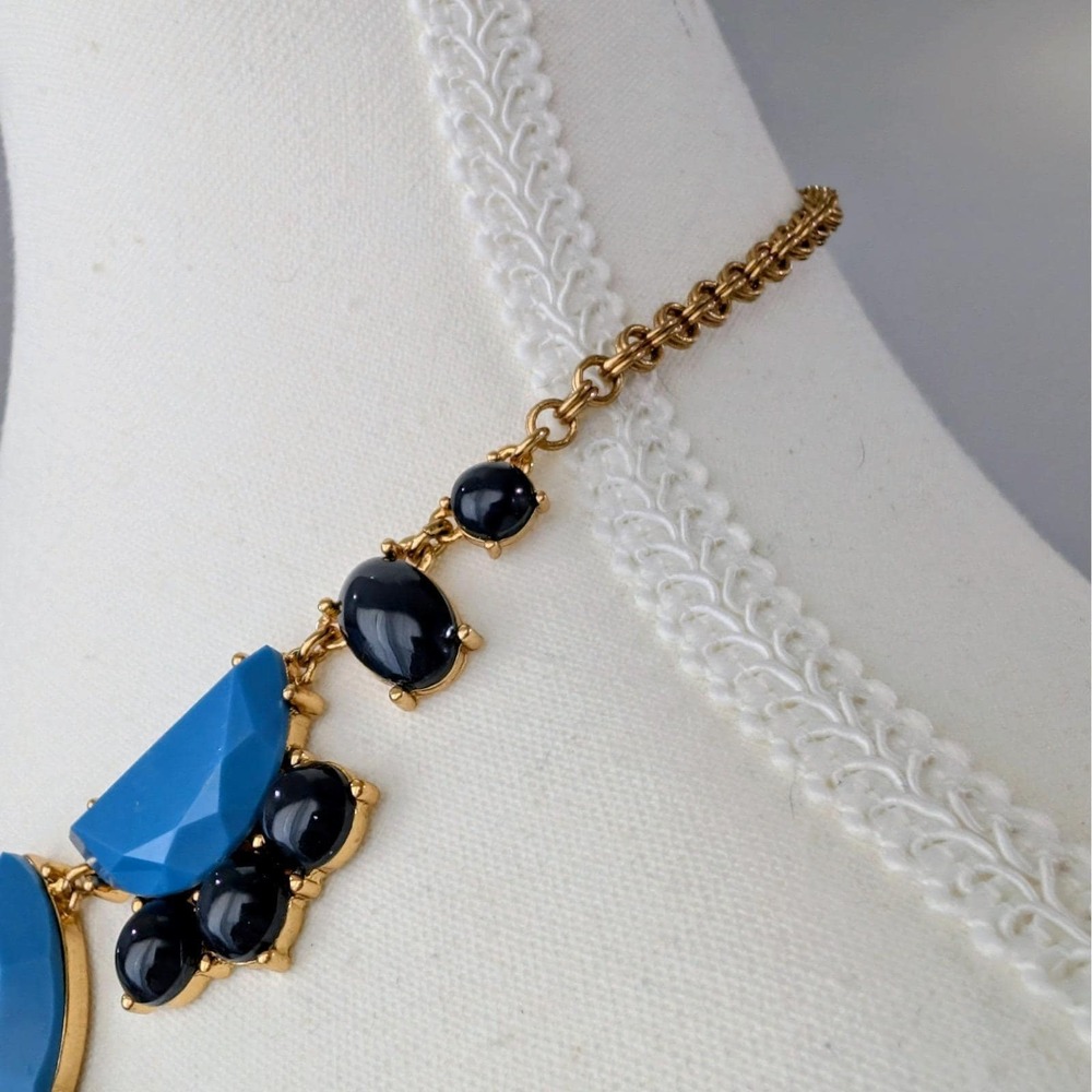 Kate Spade New York 12K Gold Plated "Day Tripper" Bib Statement Necklace 16"-19" - Picture 3 of 10